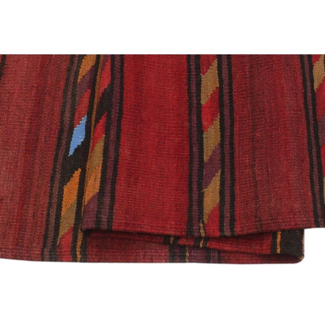 1960s Turkish Tribal Antique Kilim Red Blue Hand-Woven Area Rug For Sale In New York - Image 6 of 10