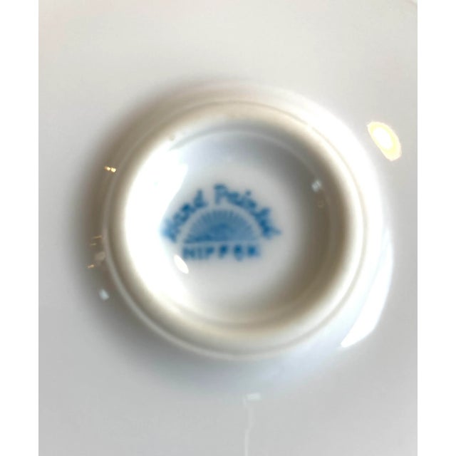 1930s Vintage Nippon Handpainted Cake Plate With Handles For Sale - Image 5 of 9