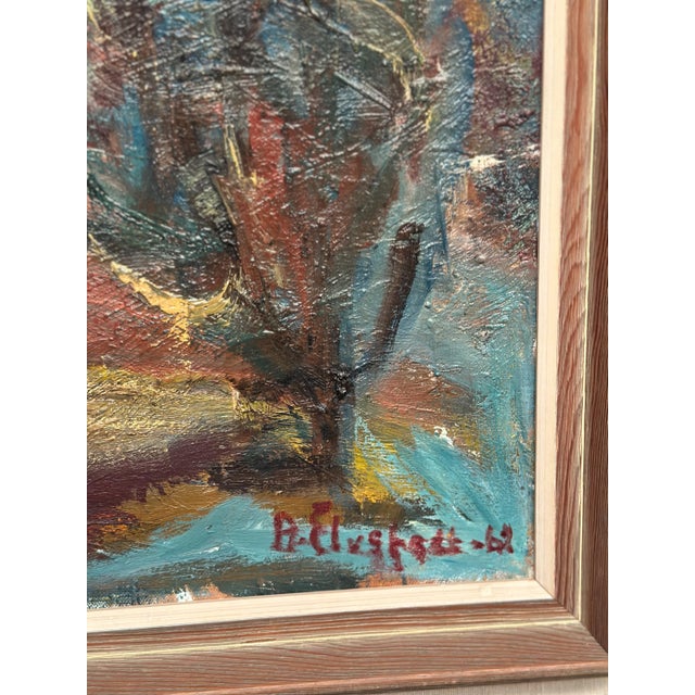 B. Elvsfedt, Hut Between Hills, 1962, Oil on Canvas, Framed For Sale - Image 7 of 18