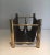 1970s Circa 1970 French Gilt Metal and Fabric Magazine Rack For Sale - Image 5 of 10