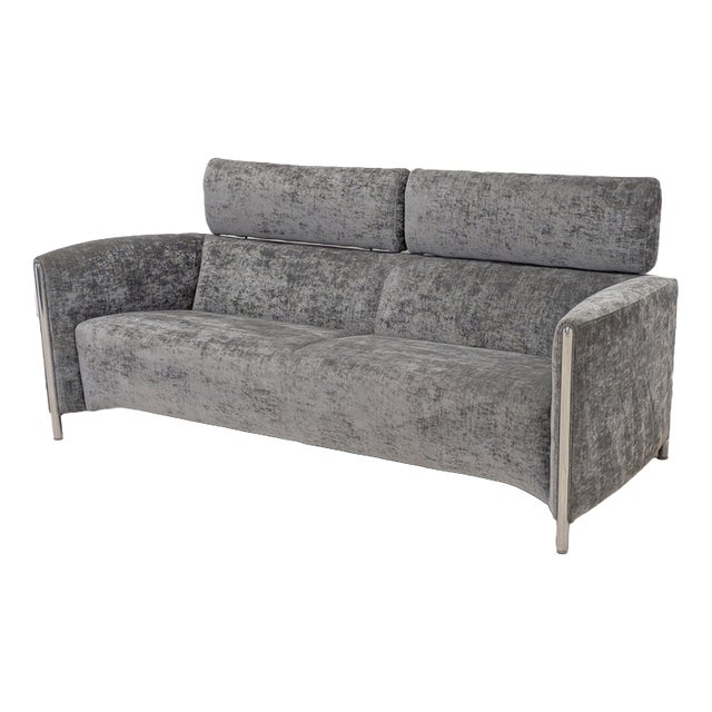 Grey Velvet Goncharov Sofas from Leolux For Sale