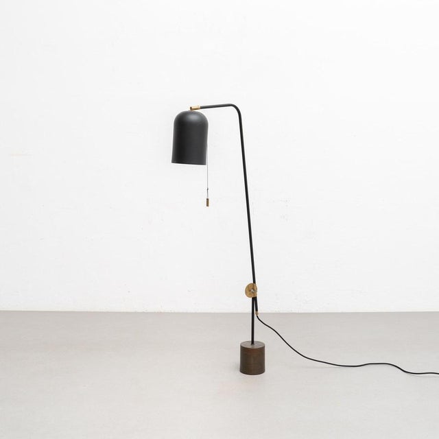 Matte Black and Raw Brass 1417-8 Knekt Lamp from Konsthantverk For Sale - Image 9 of 17