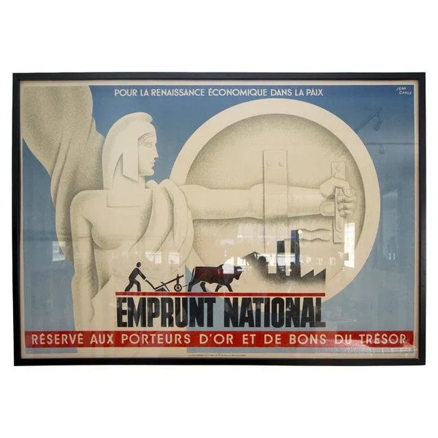 1920s French Art Deco Poster For Sale - Image 5 of 7