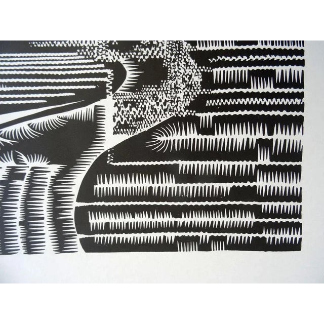 Dainis Rozkalns, Woodcocks Return, 1970, Linocut For Sale - Image 4 of 5