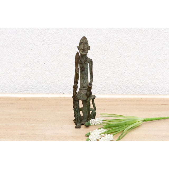 Authentic Antique Dogon Bronze Figure For Sale - Image 9 of 9