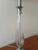 Transitional Silver & Ribbed Glass Table Lamp With Classic White Shade For Sale - Image 4 of 9