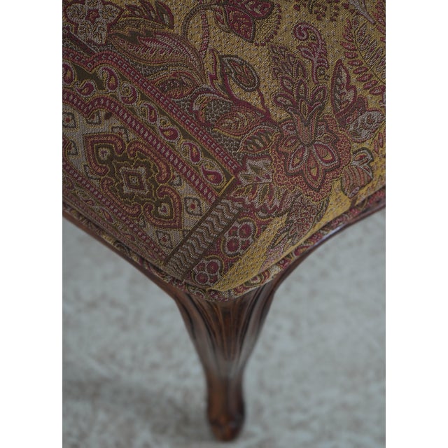 Set of 8 French Style Carved Upholstered Dining Room Chairs For Sale - Image 16 of 18