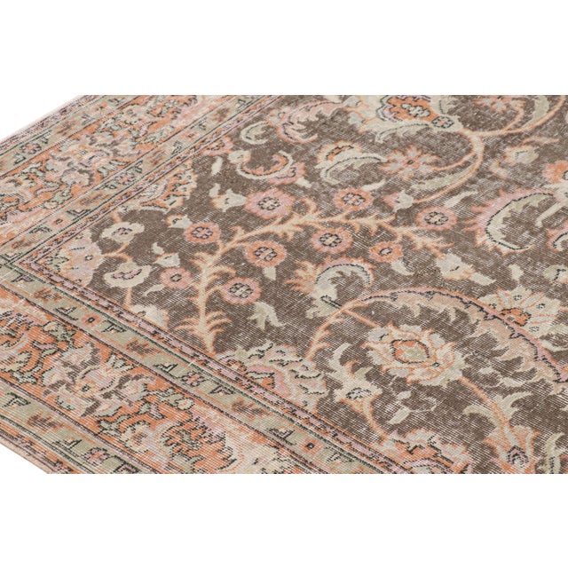 Vintage Turkish Distressed Rug With Colorful Floral Patterns, From Rug & Kilim For Sale In New York - Image 6 of 7