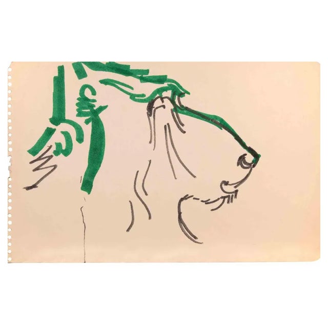 Reynold Arnould, Dog, 1970s, Drawing For Sale