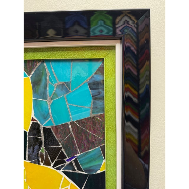 2024, Untitled, Colorful Abstract, Custom Framed Glass Mosaic on Board, Artist Mila Apperlo For Sale - Image 4 of 9