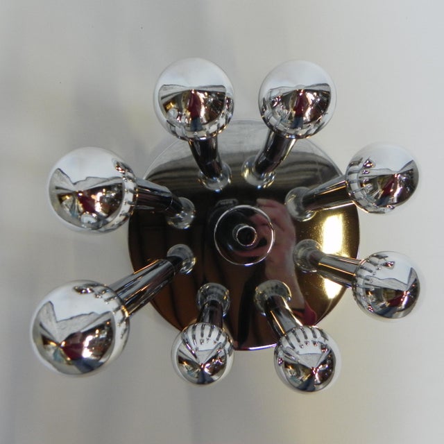 Metal Eight-Light Ceiling Lamp from Sciolari, 1970s For Sale - Image 7 of 18