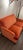 Burnt-Orange velvet loveseat custom crafted by Hickory Chair Furniture Co.