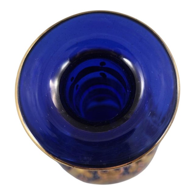 Bohemian Qajar Market Decanter in Cobalt Glass, 1870s For Sale - Image 5 of 11