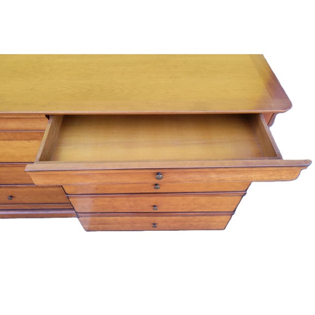Vintage Grange Louis Philippe Solid Cherry Eight-Drawer Dresser For Sale - Image 11 of 13
