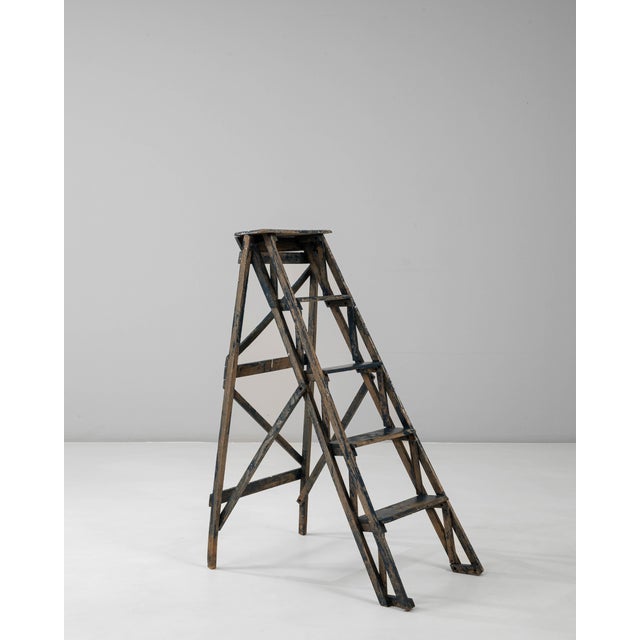 Wood 1900s French Wooden Painters Ladder For Sale - Image 7 of 18
