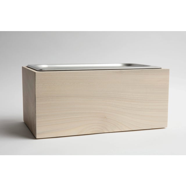 Wood Countertop Compost Bin - Noaway© in Magnolia Wood and Stainless Steel For Sale - Image 7 of 9