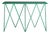 Giraffe Console Table with Natural Linoleum Top in Green by &New For Sale