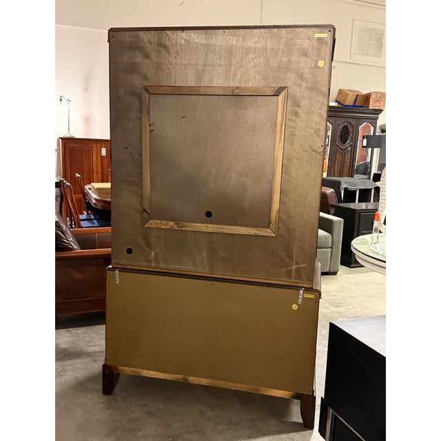 Dark Espresso Wood Media Armoire Cabinet For Sale In San Francisco - Image 6 of 12