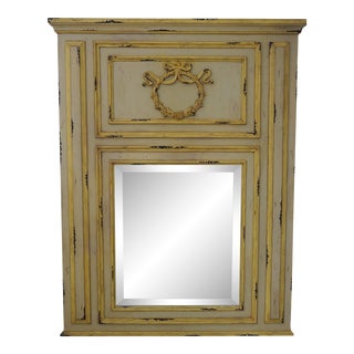 French Louis XVI Style Painted Finish Mirror For Sale