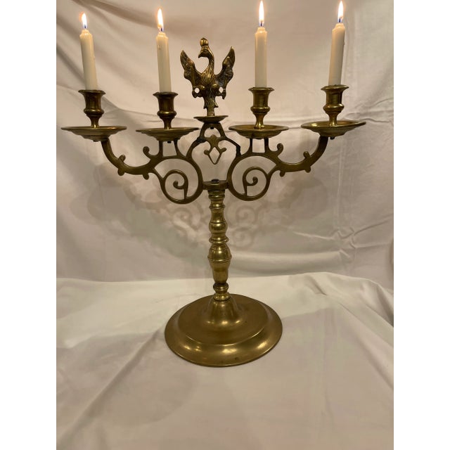 Brass 18th Century Brass Candelabra For Sale - Image 8 of 8