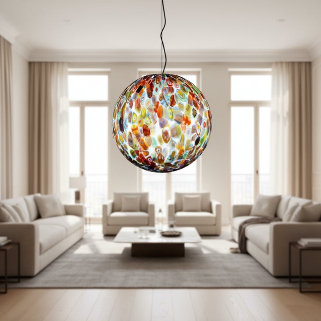 Murano Suspension Pendant Light by 1295 Murano For Sale - Image 6 of 6