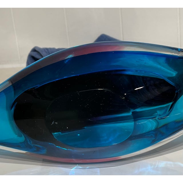 1980s 1980s Italian Blown Glass Sailboat Sculpture For Sale - Image 5 of 5