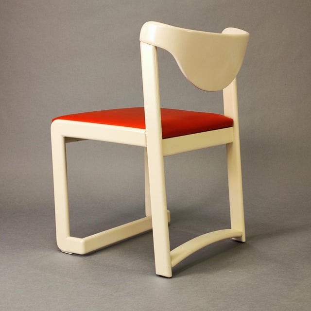 Orange Space Age Design Chairs, 1960, Set of 4 For Sale - Image 8 of 14