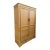Custom Built Large GrassCloth Raffia Armoire For Sale