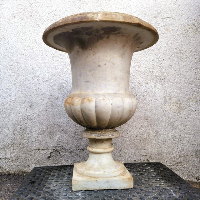 Late 18th Century Medici Vase in White Marble For Sale - Image 16 of 17