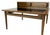 Mid-Century Modern Light Walnut Oversize 32" Wide Two Drawers Dowel Leg Step End Coffee Table For Sale - Image 3 of 8