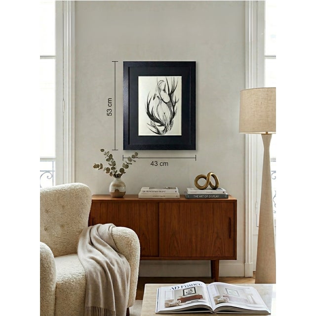 Eugène Eechaut, Composition, Original Ink Drawing, 1969, Framed, in Flawless conditions. Designed 1960 to 1969 This piece...