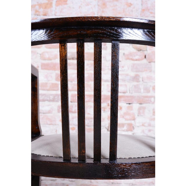 Art Deco Armchair in Oak, Czech, 1920s For Sale - Image 15 of 17