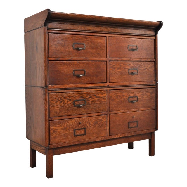 Antique Oak Chest of Drawers from Globe Wernicke, 1900s For Sale