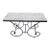 Mid 20th Century Hollywood Regency Stone Top Table With Sculptural Wrought Iron Scroll Base For Sale