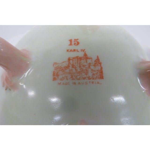 Karl IV Gold Gilt Lime and Pink Candy Bowl Porcelain Made in Austria 4662b For Sale - Image 9 of 16