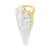 Early 21st Century 10K White and Yellow Gold 1 1/10 cttw Channel-Set Diamond Bypass Band Ring (J Color, I3 Clarity) - Size 8 For Sale - Image 5 of 7