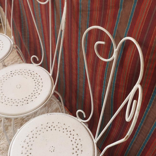 Vintage Stackable Garden Chairs, France, 1950s, Set of 4 For Sale - Image 11 of 18