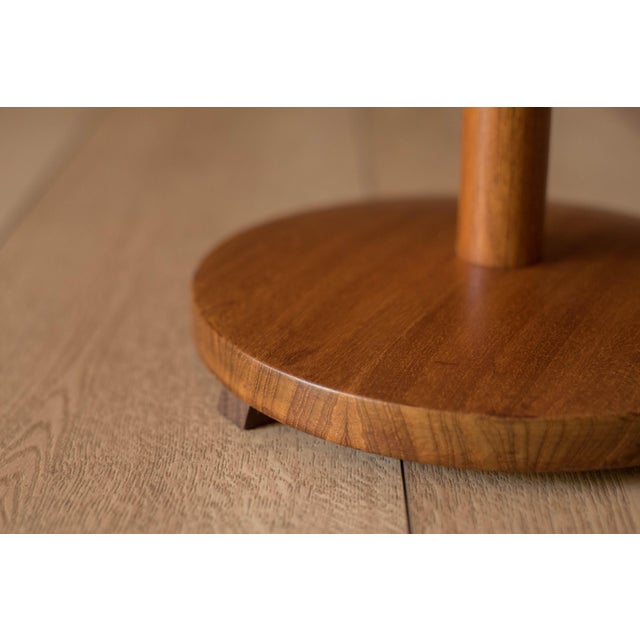 1960s Vintage Scandinavian Teak Floor Lamp With Drum Shade For Sale - Image 5 of 17