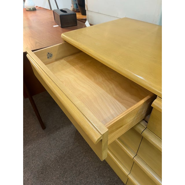 1950s Heywood Wakefield Wheat Rare Twelve Drawer Dresser For Sale - Image 12 of 12