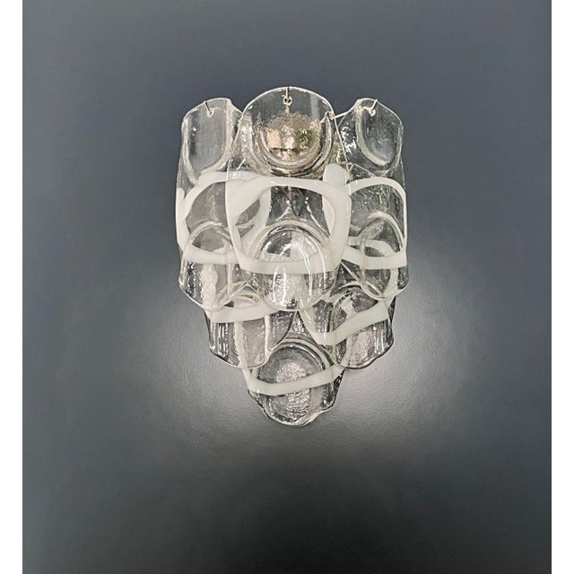 1990s Vintage Italian Murano Glass Crostoli Wall Lights, 1990s, Set of 2 For Sale - Image 5 of 16