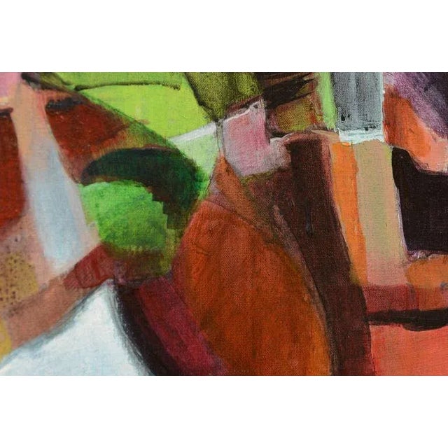 George Coggeshall Vintage 1960's George Coggeshall Signed Abstract Colorful Painting Mid Century Modern For Sale - Image 4 of 9