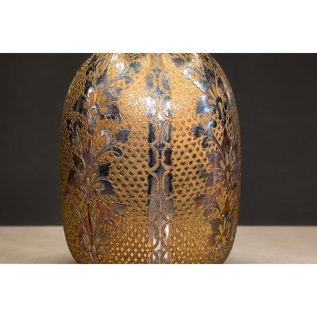 1920s 1930s Art Nouveau Table Lamps in Metal, Brass and Marble - a Pair For Sale - Image 5 of 16
