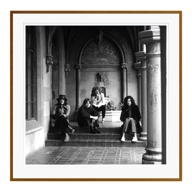 Led Zeppelin Band Members at the Chateau Marmont Archival Pigment Print Framed 31 X 27" For Sale