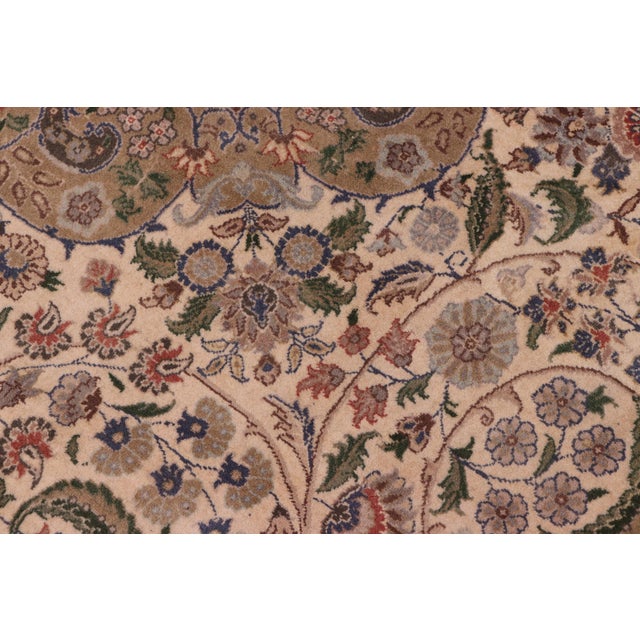 Medallion Heritage 1990's Pak-Persian Beige/Gold Wool Rug - 8'0'' X 10'2'' For Sale - Image 4 of 9