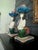 A gorgeous, mirrored pair of contemporary Italian ceramic candlestick holders by luxury homeware brand Les Ottomans....