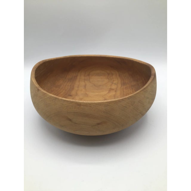 Oblong Signed Lloyd Big Leaf Maple Serving Bowl For Sale - Image 4 of 13