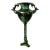 1970s Vintage Neoclassical English Stag Head Faux Verdigris Green Tole Pedestal Urn Vase. For Sale