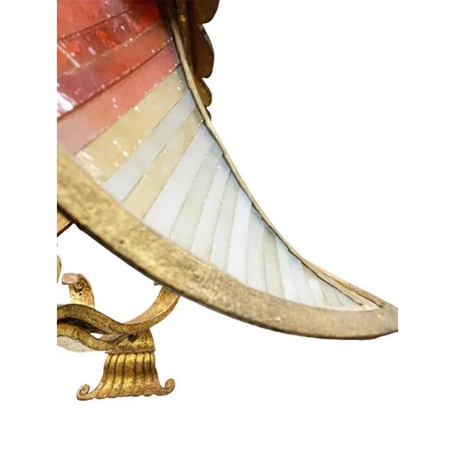 Large Stained Glass Wall Lamps, Set of 2 For Sale - Image 14 of 15