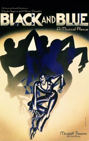 1989 Original Broadway Musical Poster, Black and Blue the Musical