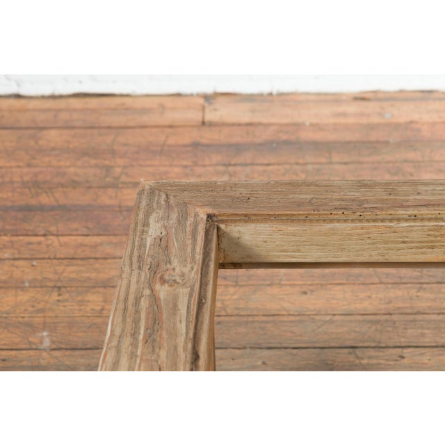 Rustic Mexican Vintage Natural Wood Coffee Table Base with Lower Shelf For Sale - Image 11 of 13